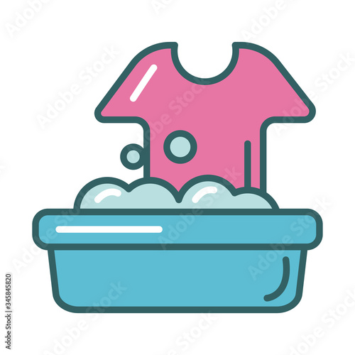bowl washing shirt fill style icon