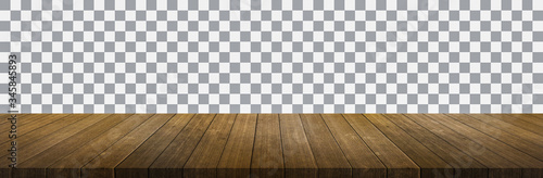 Brown wooden old table top with clipping path © Jeerayut