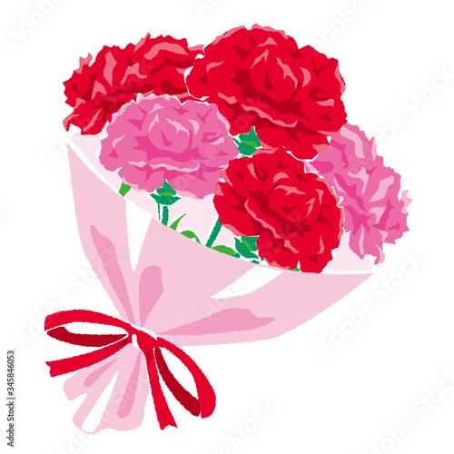 Wallpaper Mural カーネーションの花束のイラスト Torontodigital.ca