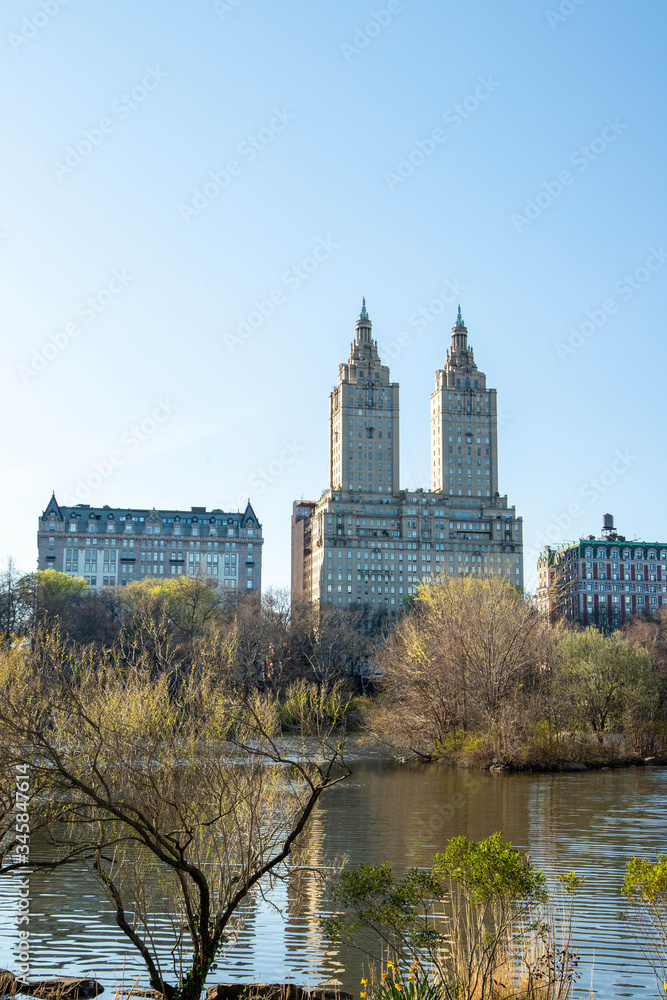Upper west side view of New York in spring Upper west side view of New York in spring