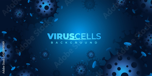 vector illustration covid-19 coronavirus cells background concept