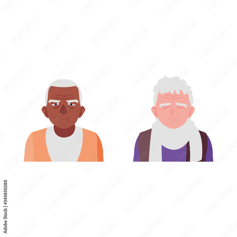 happy elderly men sharing at home happy elderly men sharing at home