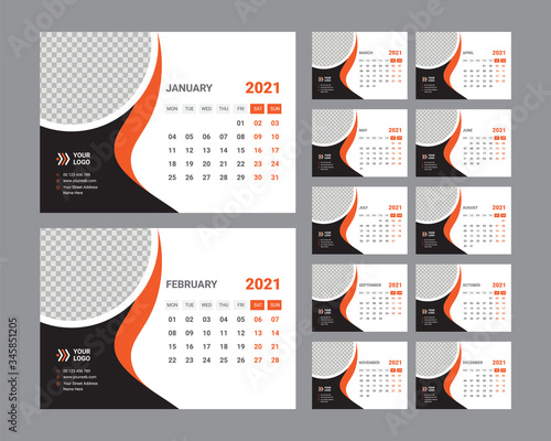 Desk Calendar 2021 