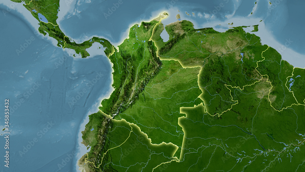 Colombia, satellite B - light glow