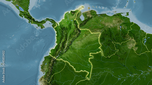 Colombia, satellite B - light glow