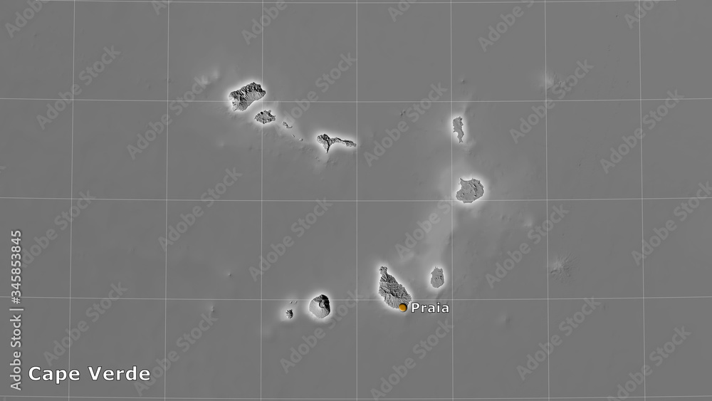 Obraz premium Cape Verde, bilevel elevation - composition