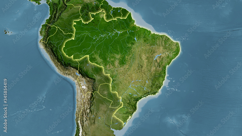Brazil, satellite B - light glow