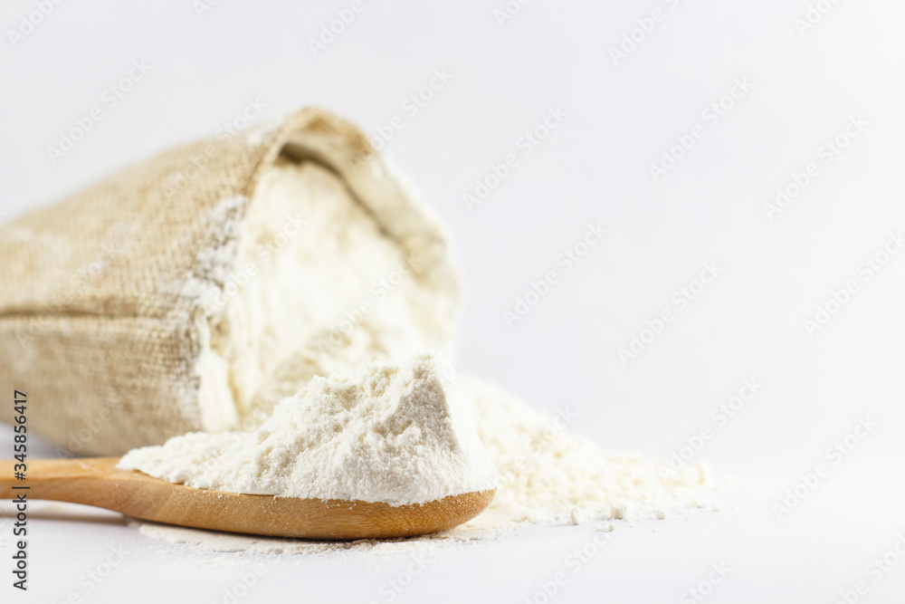 Wheat flour isolated on a white background Wheat flour isolated on a white background