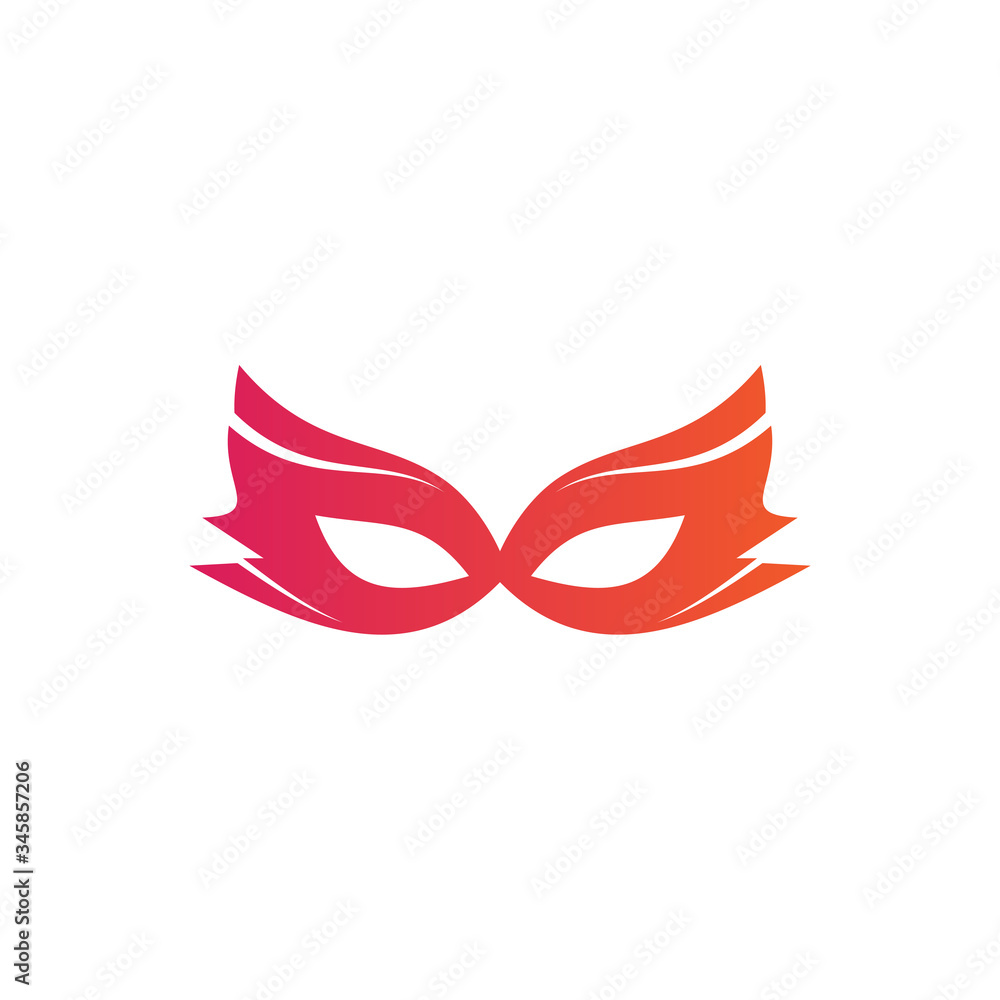 Carnival mask vector design template