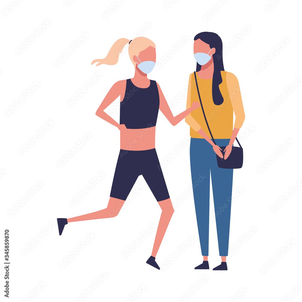 women using face masks for covid19 women using face masks for covid19
