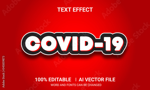 Editable text effects-Covid19 text effects 