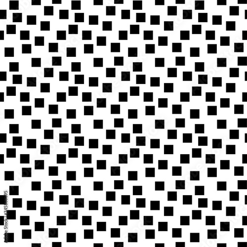 Seamless endless infinity pattern of geometric black rectangle shapes. Drawing for wrapping paper, fabric, wallpaper.