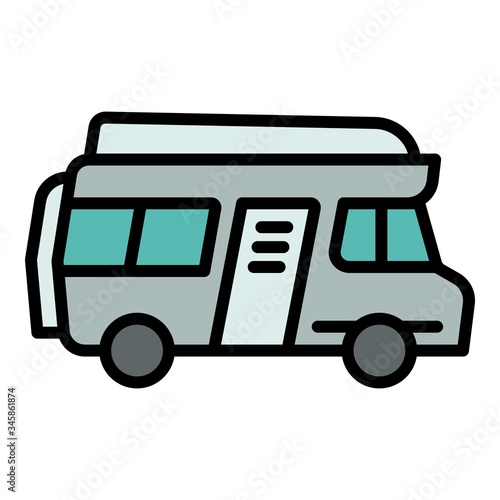 Wallpaper Mural Motorhome icon. Outline motorhome vector icon for web design isolated on white background Torontodigital.ca