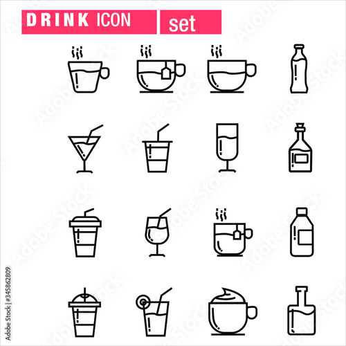 food and drink icon set