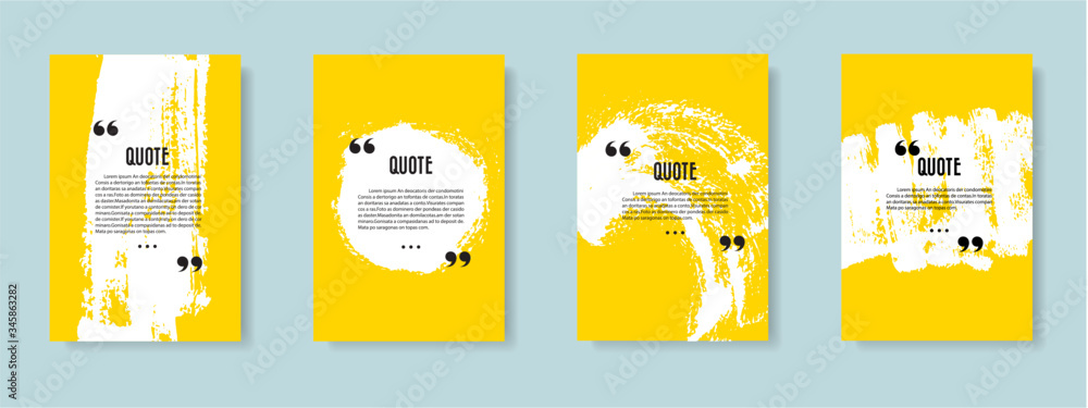Quote speech bubble blank templates set. - obrazy, fototapety, plakaty 