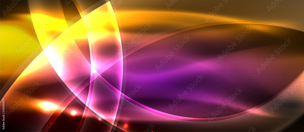 Abstract background. Shiny design neon waves with light effects, techno trendy design. Vector Illustration For Wallpaper, Banner, Background, Card, Book Illustration, landing page Abstract background. Shiny design neon waves with light effects, techno trendy design. Vector Illustration For Wallpaper, Banner, Background, Card, Book Illustration, landing page