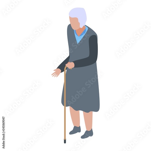 Alzheimers disease woman icon. Isometric of alzheimers disease woman vector icon for web design isolated on white background