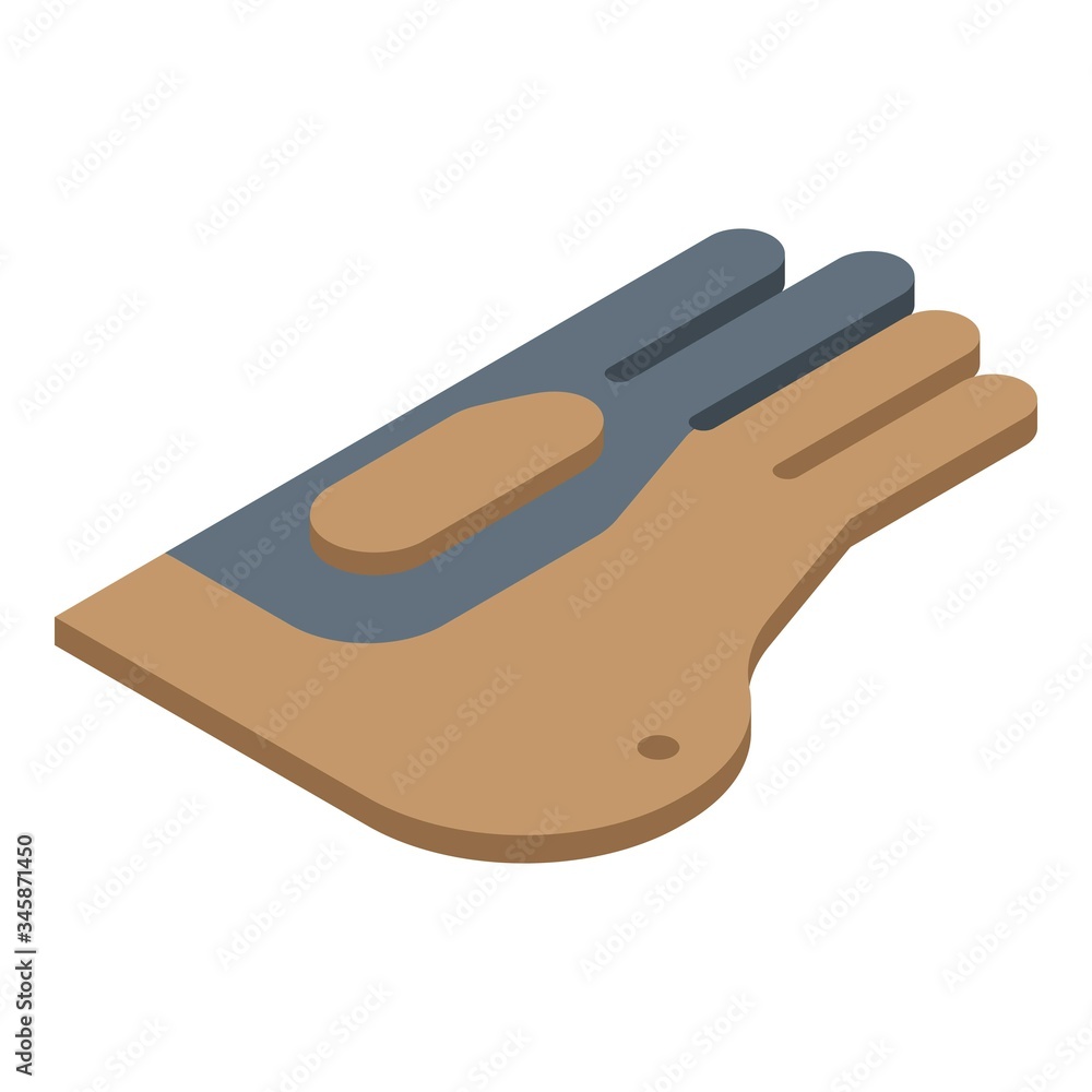 Owl leather glove icon. Isometric of owl leather glove vector icon for web design isolated on white background Owl leather glove icon. Isometric of owl leather glove vector icon for web design isolated on white background
