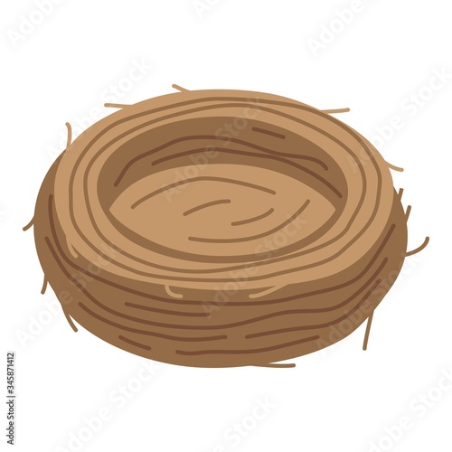 Owl nest icon. Isometric of owl nest vector icon for web design isolated on white background