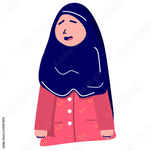 illustration of Muslim woman for islamic poster 