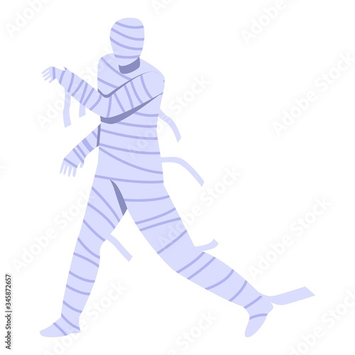 Running mummy icon. Isometric of running mummy vector icon for web design isolated on white background