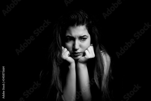 depressed girl experiencing mental breakdown