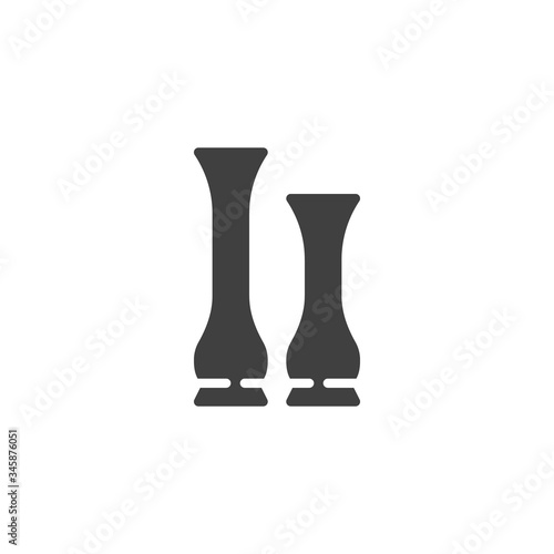 Fototapeta Naklejka Na Ścianę i Meble -  Decorative vases vector icon. filled flat sign for mobile concept and web design. Oriental vase glyph icon. Symbol, logo illustration. Vector graphics