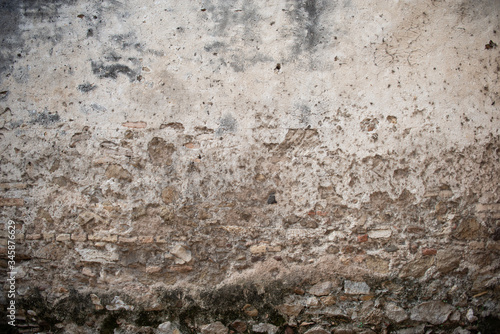 Ancient obsolete wall. Aged italian street wall background  texture. Weathered old dirty surface
