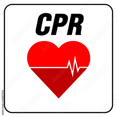 heart cpr medical icon vector design	