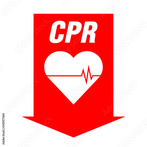 heart cpr medical icon vector design	