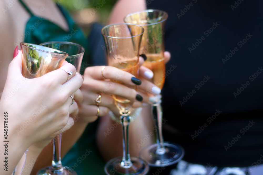 Champagne glass clink Champagne glass clink