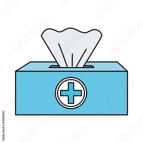 damp cloths pack isolated icon vector illustration design