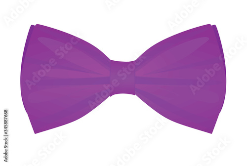 Purple  bow tie. vector illustration