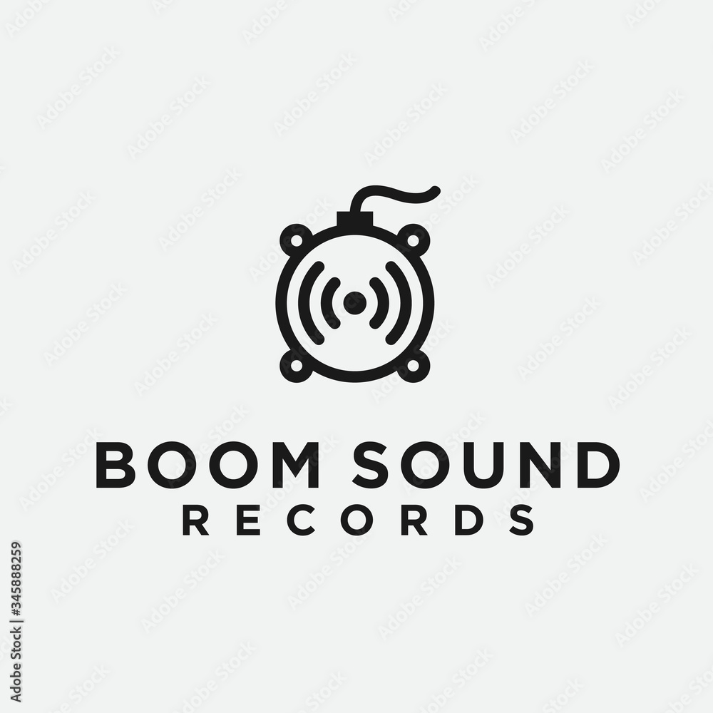 boom sound logo / music icon boom sound logo / music icon