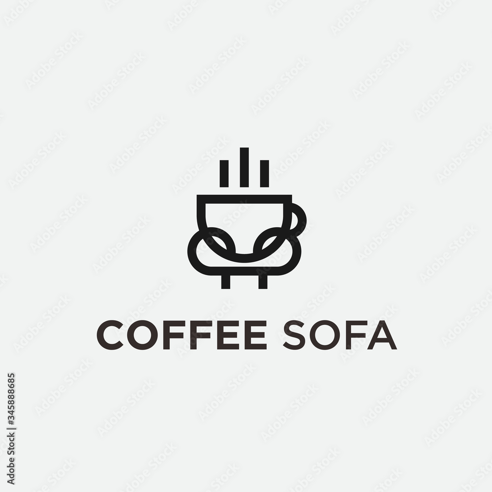 coffee sofa logo / sofa icon coffee sofa logo / sofa icon