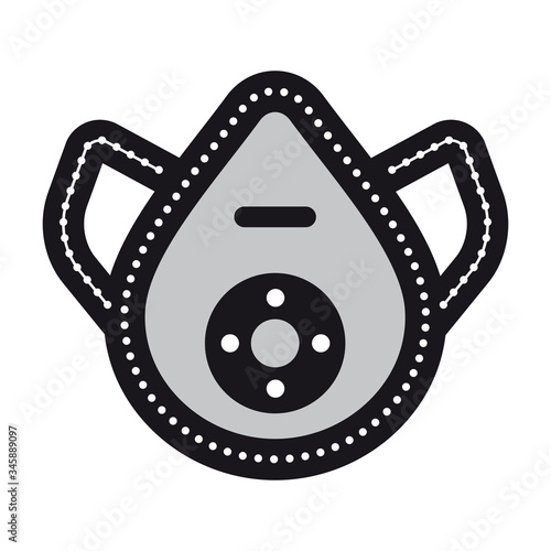 symbolic safe mask vector icon