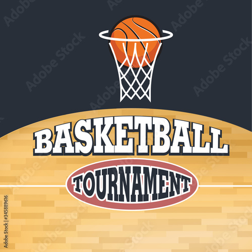 Basket ball, basketball championship. Vector illustration
