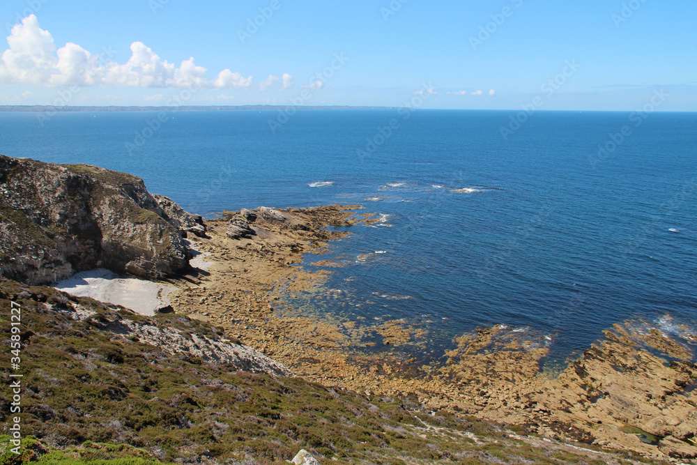 atlantic coast (cap de la chèvre) in brittany (france)