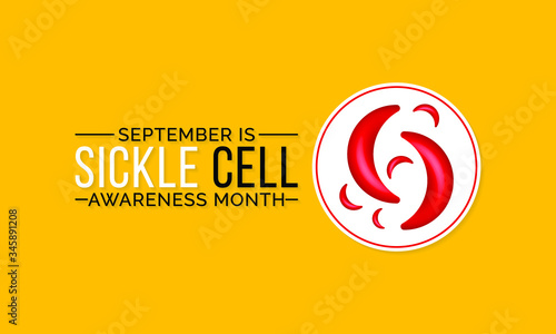Vector illustration on the theme of National sickle cell awareness month observed each year during September.