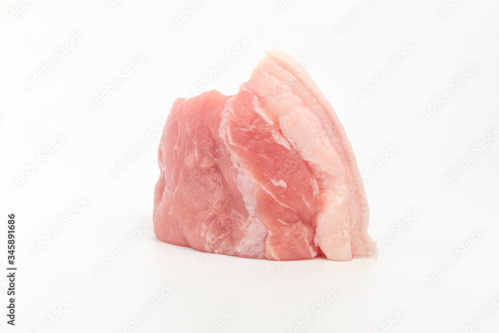 Pork hind leg on white background Pork hind leg on white background