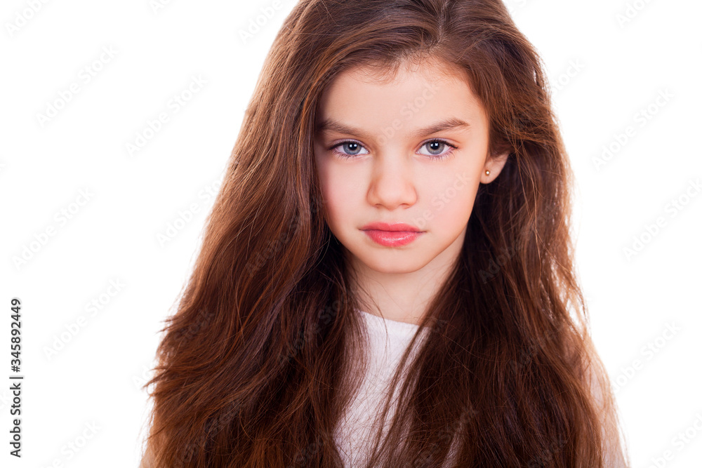 Portrait of a charming little girl smiling at camera Portrait of a charming little girl smiling at camera