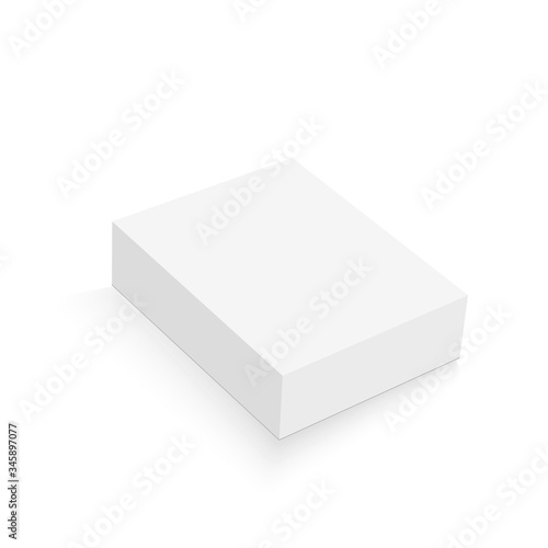 Realistic package box mock up. Vector