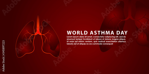 World Asthma Day Vector Medicine Design Background