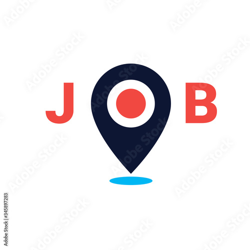 job map maker, flat design best vector icon on white background photo