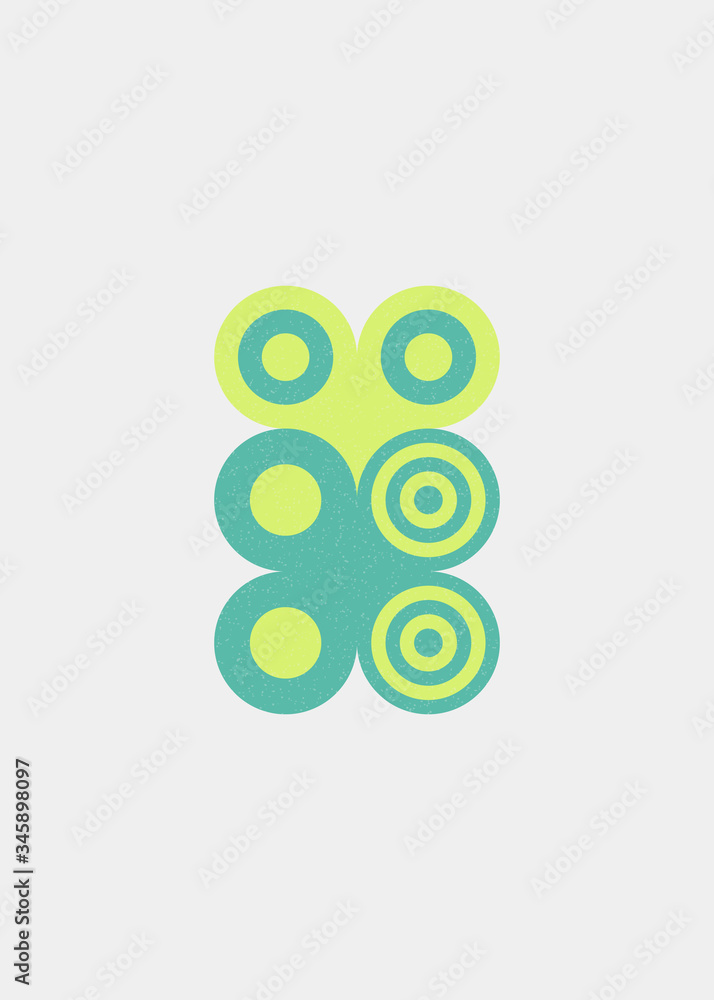 Obraz premium Colour Dots Universe Logo art design illustration