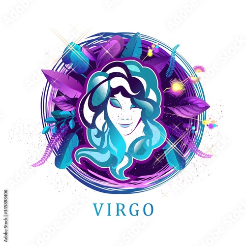 virgo zodiac sign white background