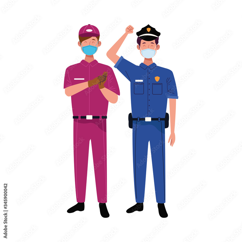 male workers using face masks for covid 19 male workers using face masks for covid 19