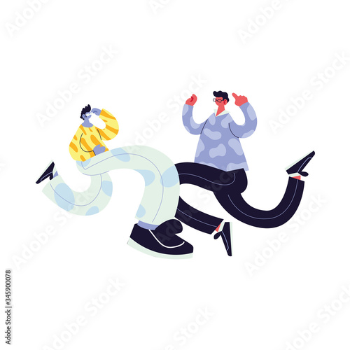 men walking and dancing with style