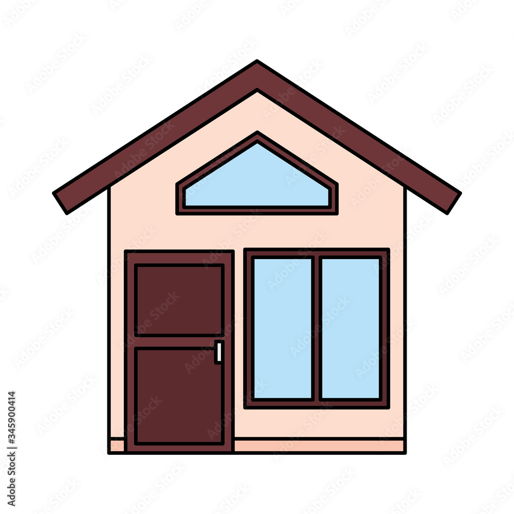 house front facade isolated icon vector illustration design