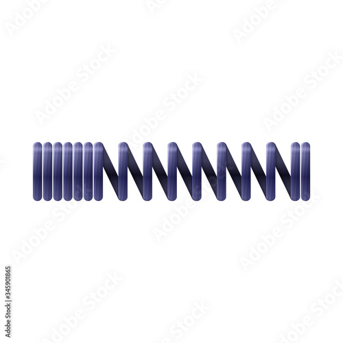 Isolated object of coil and metal sign. Graphic of coil and steel stock symbol for web.